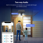 SHIWOJIA IP66 impermeabile 4G 3MP telecamera IP a cupola solare, audio bidirezionale e rilevamento del movimento PIR e visione notturna, EU, AU, US