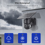 SHIWOJIA IP66 impermeabile 4G 3MP telecamera IP a cupola solare, audio bidirezionale e rilevamento del movimento PIR e visione notturna, EU, AU, US