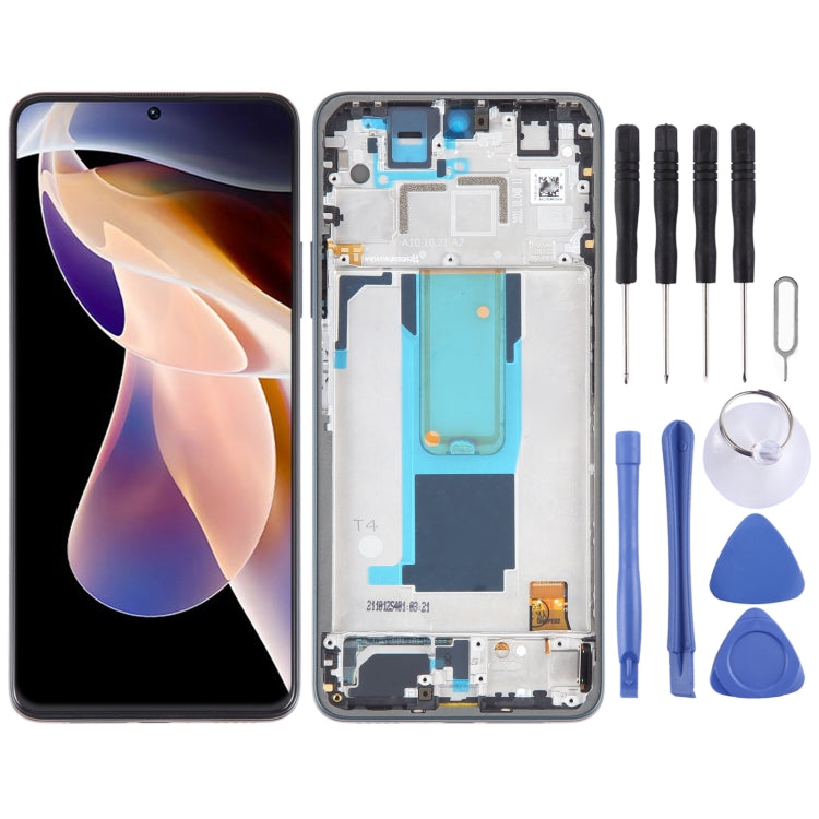 LCD Screen Full Assembly Digitizer with Frame, For Xiaomi 11i 5G 2022, For Xiaomi 11i HyperCharge 5G, For Xiaomi Redmi Note 11 Pro+ 5G