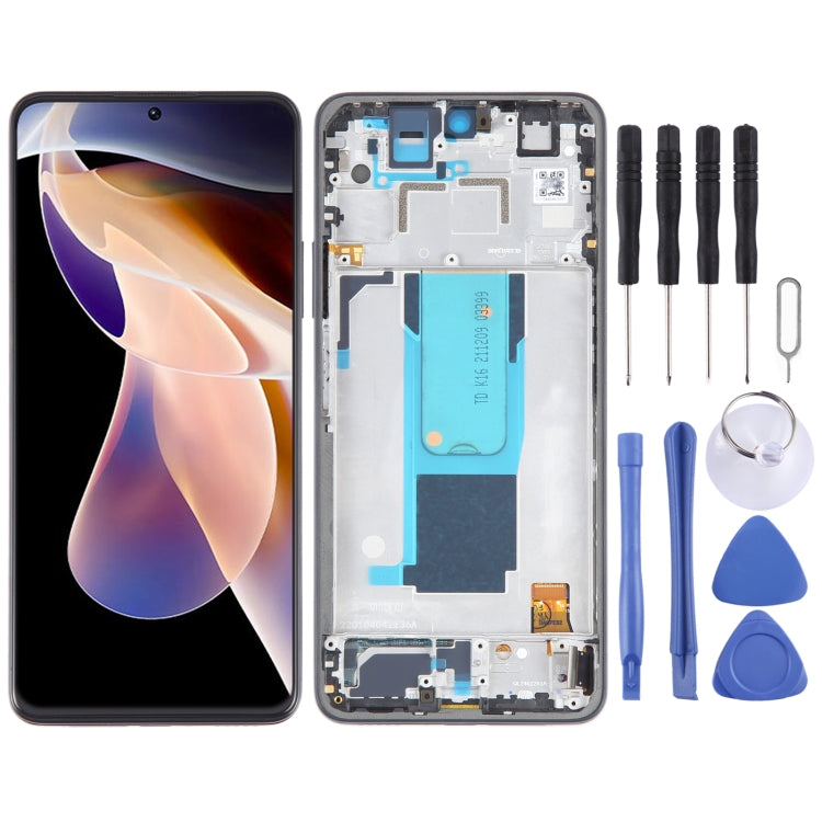 LCD Screen Full Assembly Digitizer with Frame, For Xiaomi 11i 5G 2022, For Xiaomi 11i HyperCharge 5G, For Xiaomi Redmi Note 11 Pro+ 5G