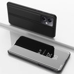 Custodia flip in pelle con specchio per Redmi Note 12 4G