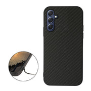Custodia in PU con trama fibra di carbonio per Samsung Galaxy M54