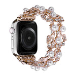 Cinturino per orologio in metallo con perline a quattro foglie, For Apple Watch 8 41mm, For Apple Watch 8 45mm, For Apple Watch SE 2022 40mm, For Apple Watch SE 2022 44mm, For Apple Watch 7 41mm, For Apple Watch 7 45mm, For Apple Watch SE 40mm         ...