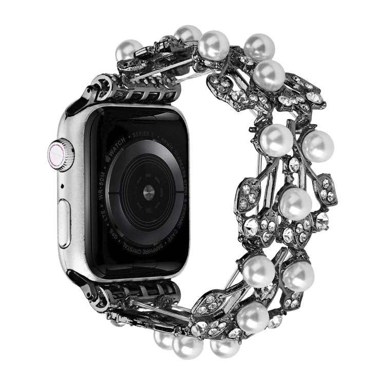 Cinturino per orologio in metallo con perline a quattro foglie, For Apple Watch 8 41mm, For Apple Watch 8 45mm, For Apple Watch SE 2022 40mm, For Apple Watch SE 2022 44mm, For Apple Watch 7 41mm, For Apple Watch 7 45mm, For Apple Watch SE 40mm         ...