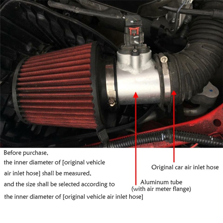XH-UN601 Base del sensore di aspirazione della flangia del misuratore di flusso d'aria del motore modificato per auto per Mitsubishi Lancer, 63mm, 76mm
