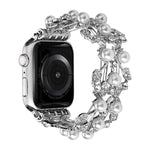 Cinturino per orologio in metallo con perline a quattro foglie, For Apple Watch Series 10 46mm, For Apple Watch Series 10 42mm, For Apple Watch SE 2023 44mm, For Apple Watch SE 2023 40mm, For Apple Watch Ultra 2 49mm, For Apple Watch 9 45mm            ...
