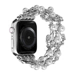 Cinturino per orologio in metallo con perline a quattro foglie, For Apple Watch Series 10 46mm, For Apple Watch Series 10 42mm, For Apple Watch SE 2023 44mm, For Apple Watch SE 2023 40mm, For Apple Watch Ultra 2 49mm, For Apple Watch 9 45mm            ...