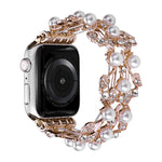 Cinturino per orologio in metallo con perline a quattro foglie, For Apple Watch Series 10 46mm, For Apple Watch Series 10 42mm, For Apple Watch SE 2023 44mm, For Apple Watch SE 2023 40mm, For Apple Watch Ultra 2 49mm, For Apple Watch 9 45mm            ...