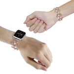 Cinturino per orologio in metallo con perline a quattro foglie, For Apple Watch Series 10 46mm, For Apple Watch Series 10 42mm, For Apple Watch SE 2023 44mm, For Apple Watch SE 2023 40mm, For Apple Watch Ultra 2 49mm, For Apple Watch 9 45mm            ...