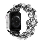Cinturino per orologio in metallo con perline a quattro foglie, For Apple Watch Series 10 46mm, For Apple Watch Series 10 42mm, For Apple Watch SE 2023 44mm, For Apple Watch SE 2023 40mm, For Apple Watch Ultra 2 49mm, For Apple Watch 9 45mm            ...