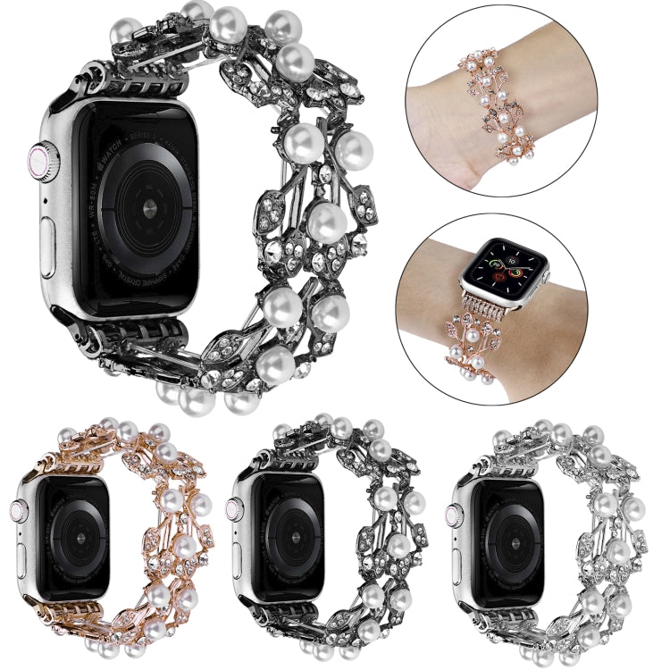 Cinturino per orologio in metallo con perline a quattro foglie, For Apple Watch 2 42mm, For Apple Watch 2 38mm, For Apple Watch 42mm, For Apple Watch 38mm