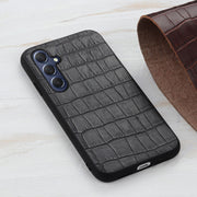 Custodia in vera pelle effetto coccodrillo per Samsung Galaxy M54