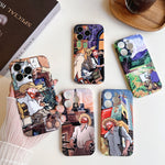 Custodia iPhone con design pittura a olio
