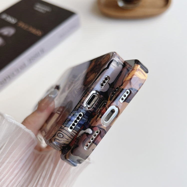 Custodia iPhone con design pittura a olio