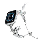 Cinturino in metallo con cinturino in perline, For Apple Watch 7 41mm, For Apple Watch 7 45mm, For Apple Watch SE 40mm, For Apple Watch SE 44mm