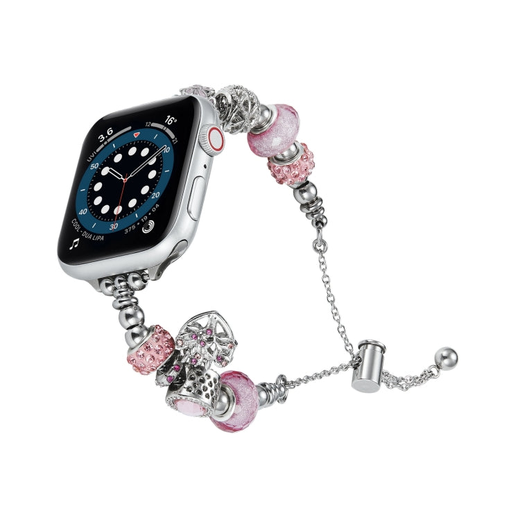 Cinturino in metallo con cinturino in perline, For Apple Watch 6 40mm, For Apple Watch 6 44mm, For Apple Watch 5 44mm, For Apple Watch 5 40mm