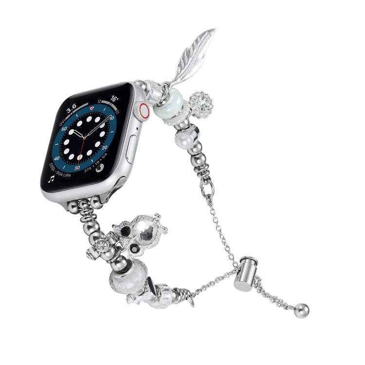 Cinturino in metallo con cinturino in perline, For Apple Watch Series 10 46mm, For Apple Watch Series 10 42mm, For Apple Watch SE 2023 44mm, For Apple Watch SE 2023 40mm