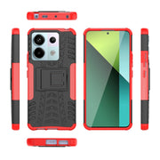 Gomma Texture TPU + Custodia per telefono PC con supporto, For Xiaomi Redmi Note 13 Pro 5G Global, For Xiaomi Redmi 12 4G, For Xiaomi Redmi Note 12S / 11S / 11, For Xiaomi Redmi Note 12 4G Global
