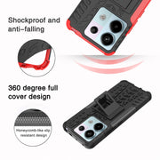 Gomma Texture TPU + Custodia per telefono PC con supporto, For Xiaomi Redmi Note 13 Pro 5G Global, For Xiaomi Redmi 12 4G, For Xiaomi Redmi Note 12S / 11S / 11, For Xiaomi Redmi Note 12 4G Global