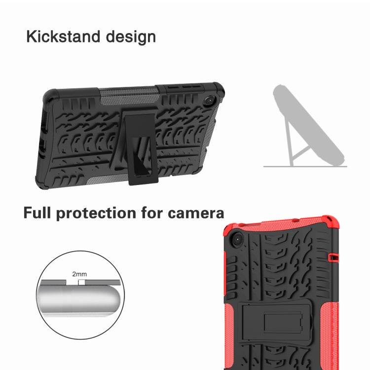 Tyre Texture TPU + custodia per tablet PC con supporto, For Lenovo Tab M8 4th Gen, For Lenovo Tab M10