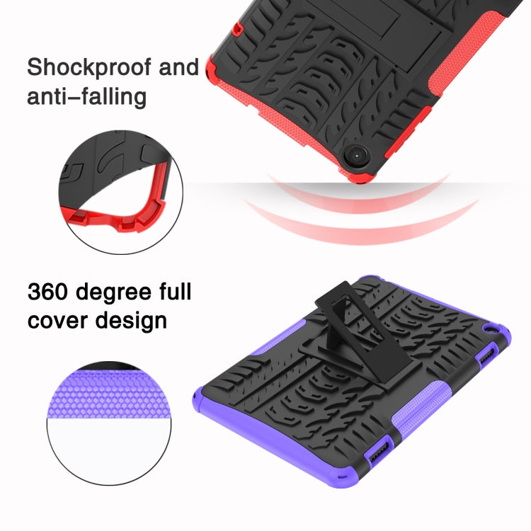 Tyre Texture TPU + custodia per tablet PC con supporto, For Lenovo Tab M8 4th Gen, For Lenovo Tab M10
