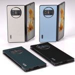 ABEEL Custodia per telefono Wave Black Edge in vera pelle, For Huawei Mate X3, For Huawei Mate 60