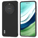 ABEEL Custodia per telefono Wave Black Edge in vera pelle, For Huawei Mate X3, For Huawei Mate 60