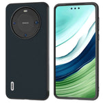 ABEEL Custodia per telefono Wave Black Edge in vera pelle, For Huawei Mate X3, For Huawei Mate 60
