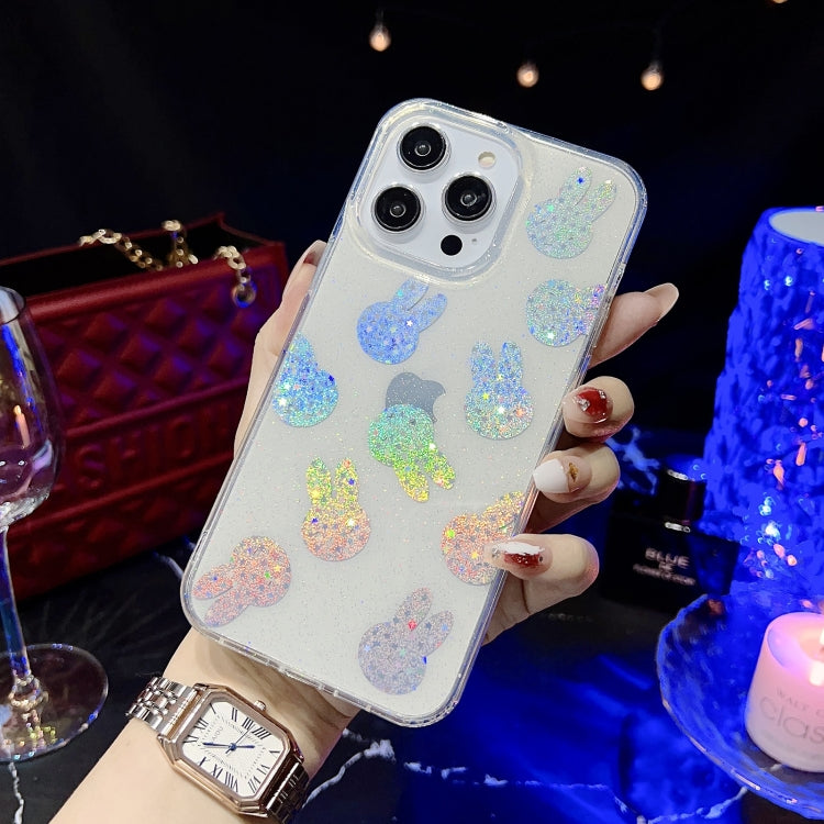 Custodia per telefono in TPU con polvere glitterata serie Little Star, For iPhone 14, For iPhone 14 Pro