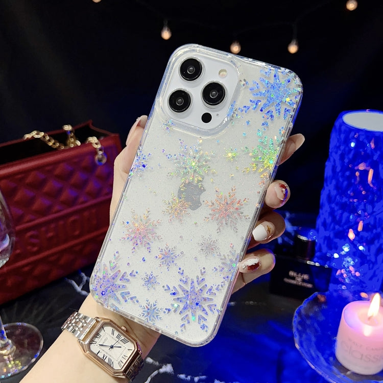 Custodia per telefono in TPU con polvere glitterata serie Little Star, For iPhone 14, For iPhone 14 Pro