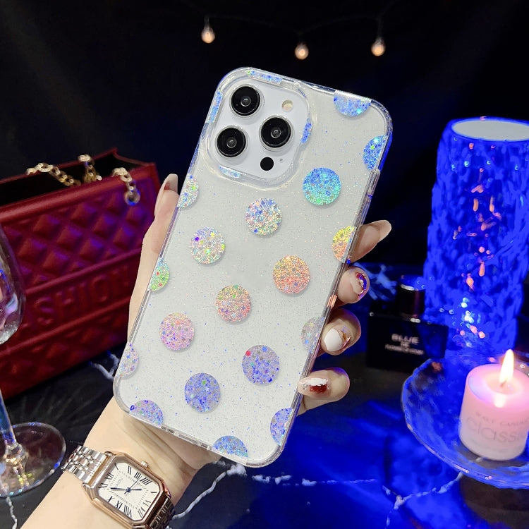 Custodia per telefono in TPU con polvere glitterata serie Little Star, For iPhone 14, For iPhone 14 Pro