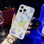 Custodia per telefono in TPU con polvere glitterata serie Little Star, For iPhone 14 Pro Max, For iPhone 13