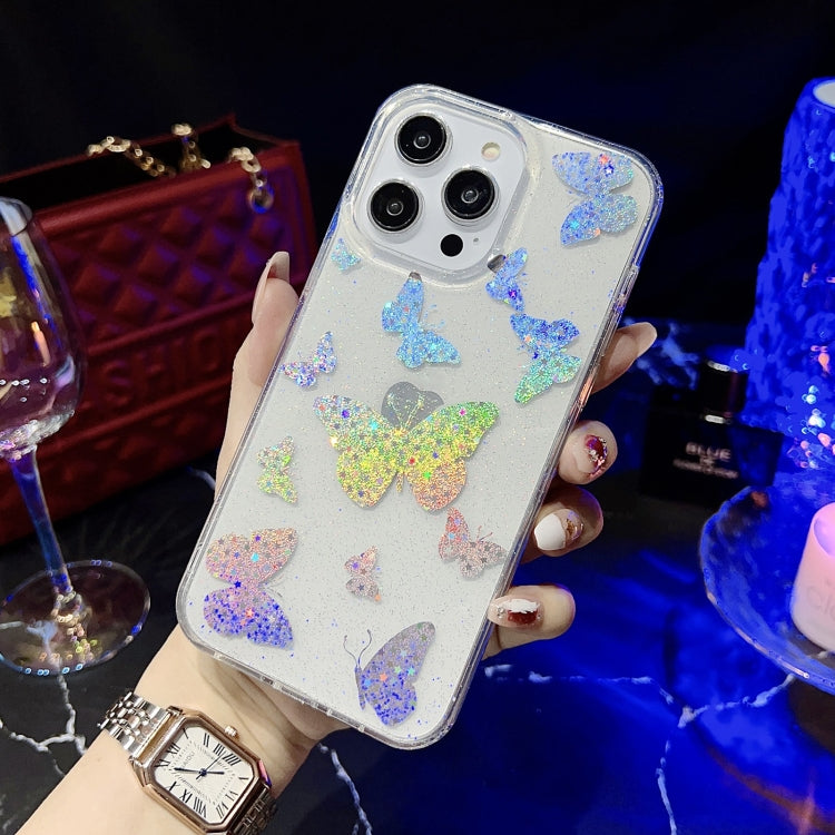 Custodia per telefono in TPU con polvere glitterata serie Little Star, For iPhone 12 Pro Max, For iPhone 11