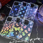 Custodia per telefono in TPU con polvere glitterata serie Little Star, For iPhone 11 Pro Max