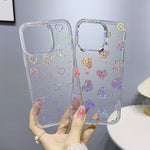 Custodia per telefono in TPU con polvere glitterata serie Little Star, For iPhone 13 Pro, For iPhone 13 Pro Max