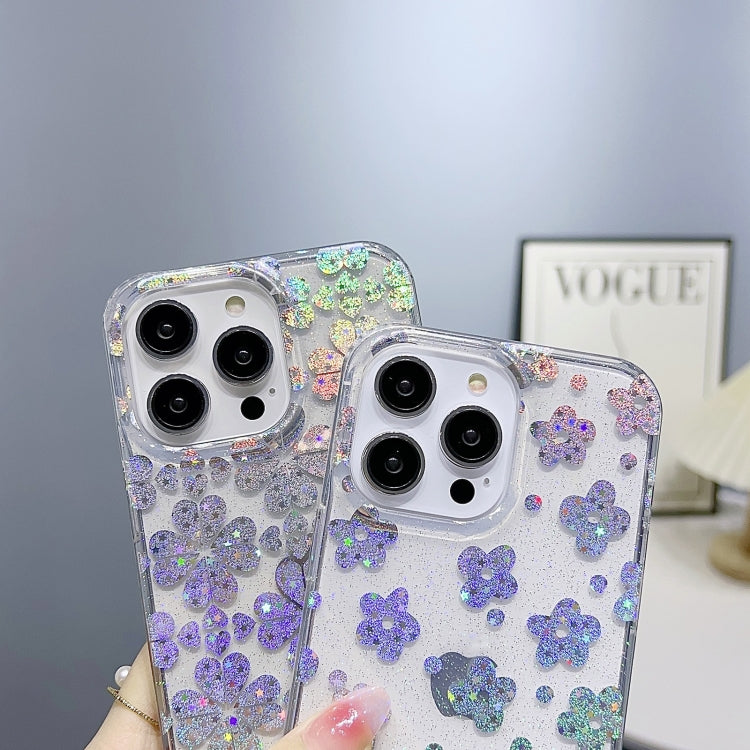 Custodia per telefono in TPU con polvere glitterata serie Little Star, For iPhone 12, For iPhone 12 Pro
