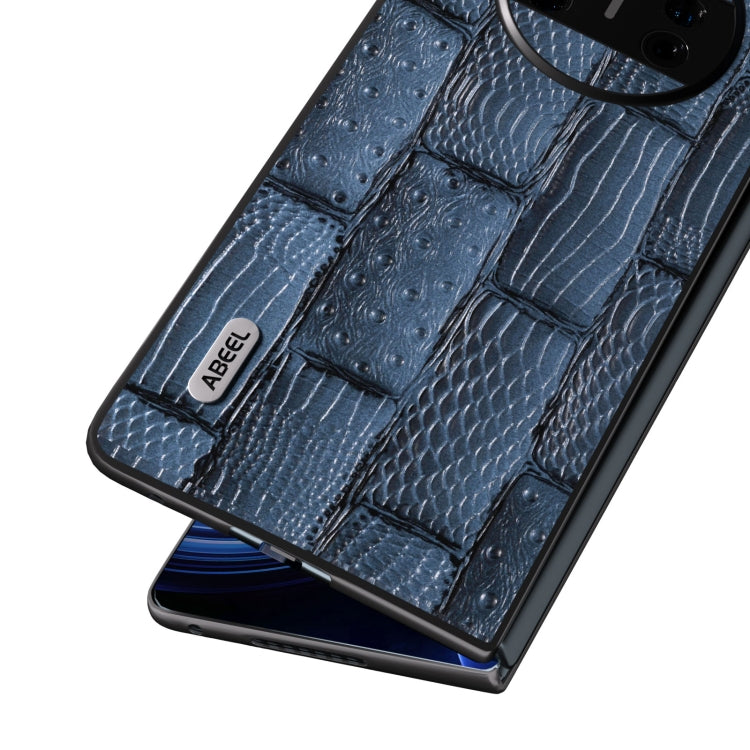 ABEL Custodia per telefono serie Mahjong Texture in vera pelle, For Huawei Mate X3, For Huawei Mate 60