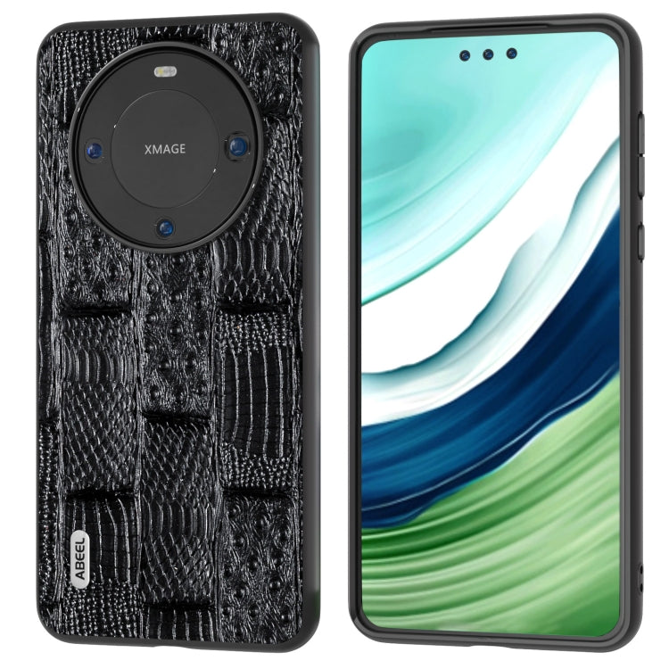 ABEL Custodia per telefono serie Mahjong Texture in vera pelle, For Huawei Mate X3, For Huawei Mate 60