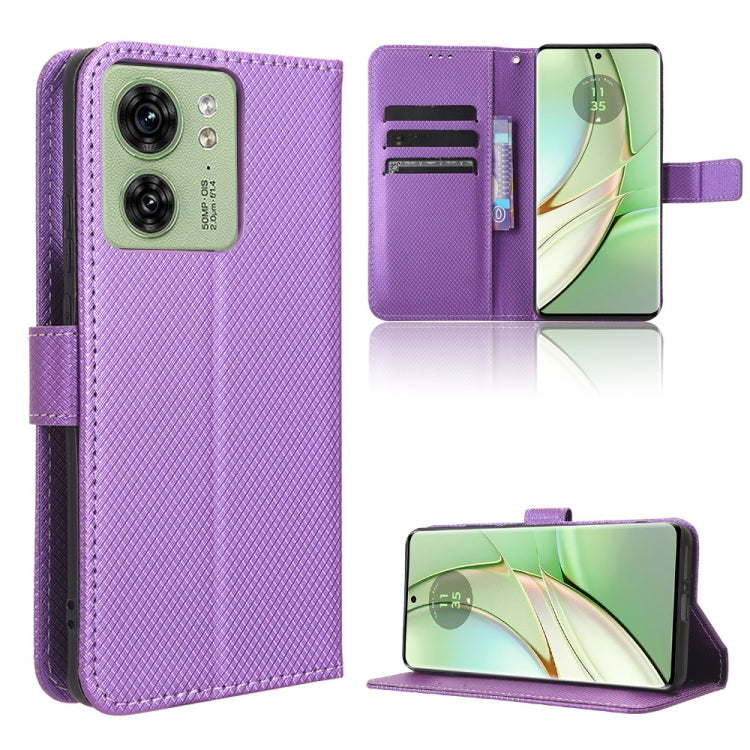 Custodia per telefono in pelle con trama a diamante, For Motorola Moto G Stylus 4G 2023, For Motorola Edge 40, For Motorola Moto G Stylus 5G 2023, For Motorola Moto G53 / G13