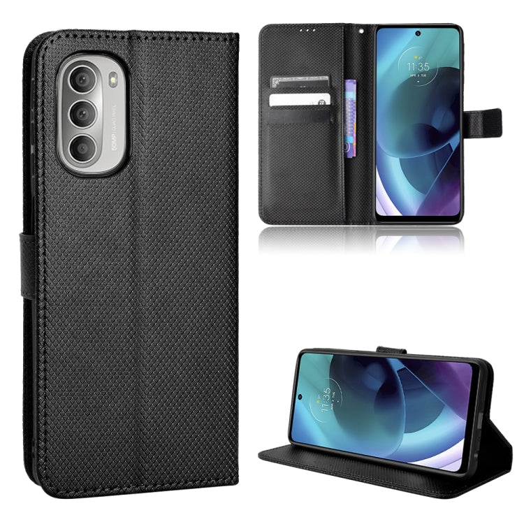 Custodia per telefono in pelle con trama a diamante, For Motorola Moto G 5G 2023, For Motorola Moto G52J 5G