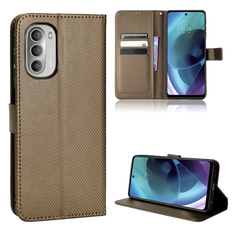 Custodia per telefono in pelle con trama a diamante, For Motorola Moto G 5G 2023, For Motorola Moto G52J 5G