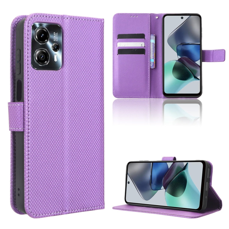 Custodia per telefono in pelle con trama a diamante, For Motorola Moto G Stylus 4G 2023, For Motorola Edge 40, For Motorola Moto G Stylus 5G 2023, For Motorola Moto G53 / G13