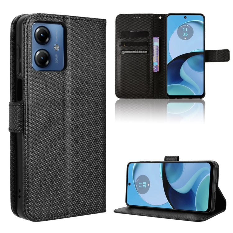 Custodia per telefono in pelle con trama a diamante, For Motorola Moto G84 5G, For Motorola Moto G54 5G, For Motorola Edge 40 Neo 5G, For Motorola Moto G14 4G