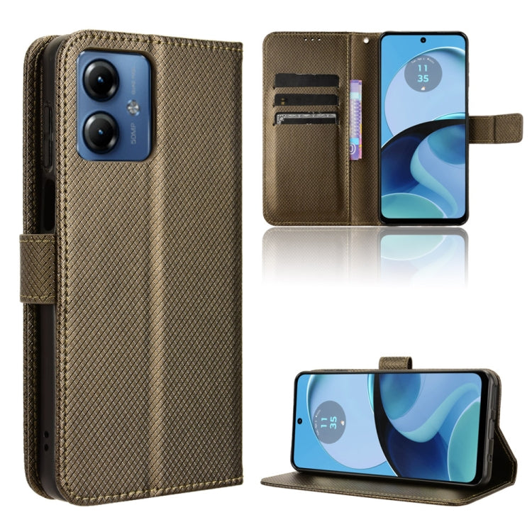 Custodia per telefono in pelle con trama a diamante, For Motorola Moto G84 5G, For Motorola Moto G54 5G, For Motorola Edge 40 Neo 5G, For Motorola Moto G14 4G