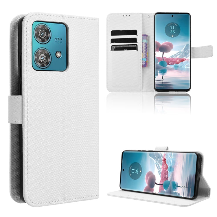 Custodia per telefono in pelle con trama a diamante, For Motorola Moto G84 5G, For Motorola Moto G54 5G, For Motorola Edge 40 Neo 5G, For Motorola Moto G14 4G
