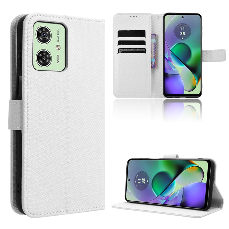 Custodia per telefono in pelle con trama a diamante, For Motorola Moto G84 5G, For Motorola Moto G54 5G, For Motorola Edge 40 Neo 5G, For Motorola Moto G14 4G