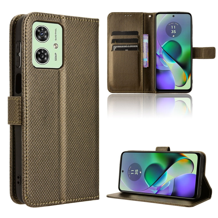 Custodia per telefono in pelle con trama a diamante, For Motorola Moto G84 5G, For Motorola Moto G54 5G, For Motorola Edge 40 Neo 5G, For Motorola Moto G14 4G