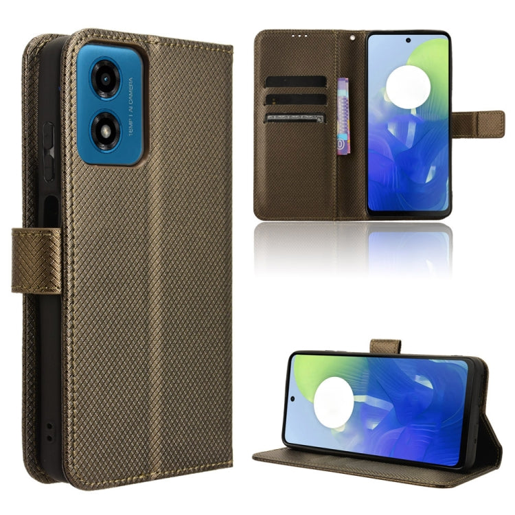Custodia per telefono in pelle con trama a diamante, For Motorola Moto G45 5G, For Motorola Moto G64 5G / G64y 5G, For Motorola Moto G85 5G / S50 Neo 5G, For Motorola Moto E14 / G04s / G24 Power
