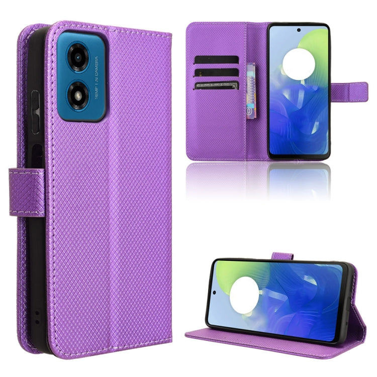 Custodia per telefono in pelle con trama a diamante, For Motorola Moto G45 5G, For Motorola Moto G64 5G / G64y 5G, For Motorola Moto G85 5G / S50 Neo 5G, For Motorola Moto E14 / G04s / G24 Power