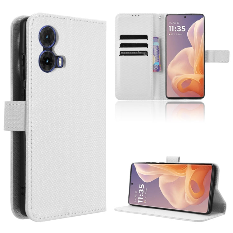 Custodia per telefono in pelle con trama a diamante, For Motorola Moto G45 5G, For Motorola Moto G64 5G / G64y 5G, For Motorola Moto G85 5G / S50 Neo 5G, For Motorola Moto E14 / G04s / G24 Power